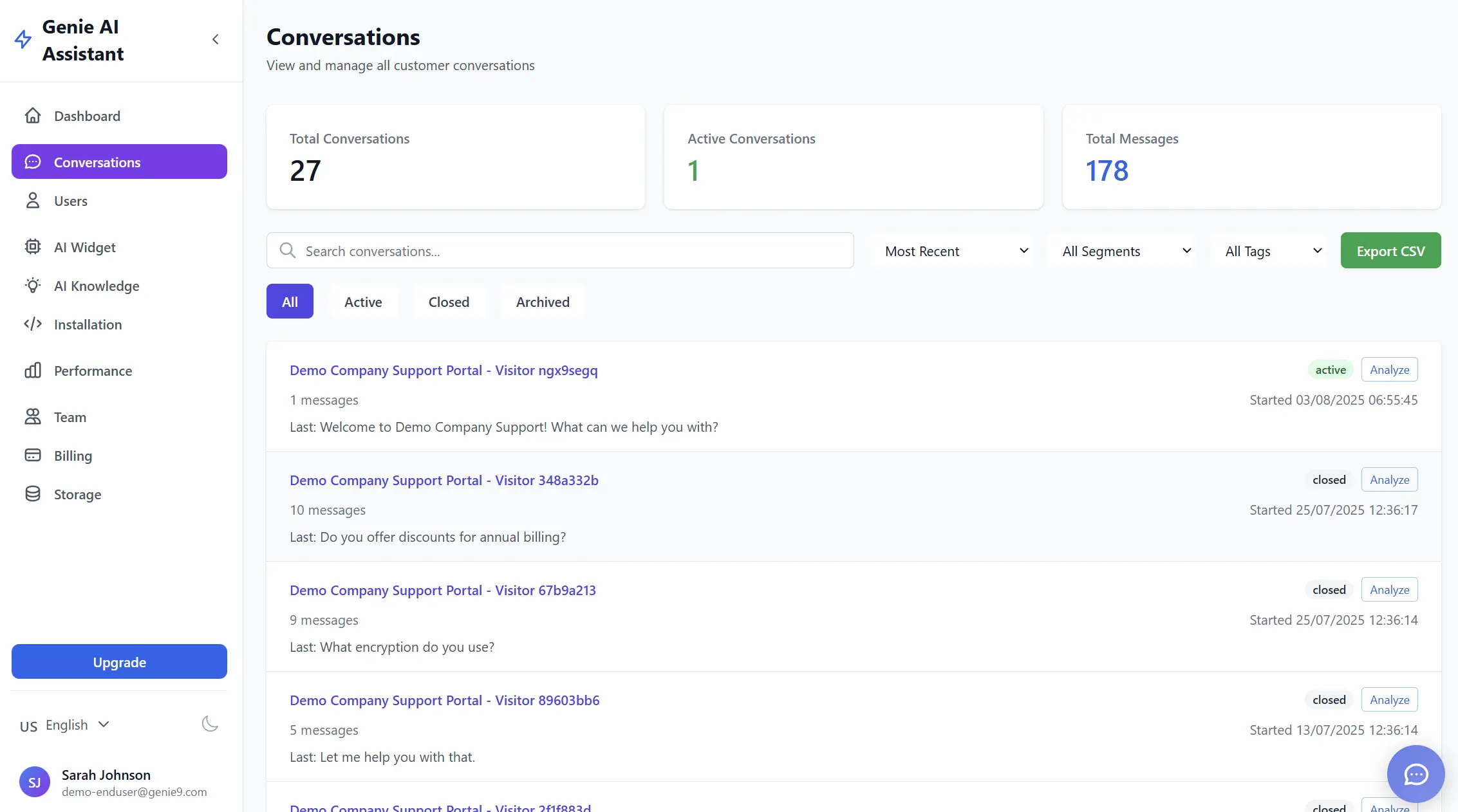 Customer Conversation Management